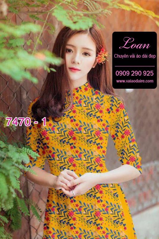 Vải áo dài hoa nhí