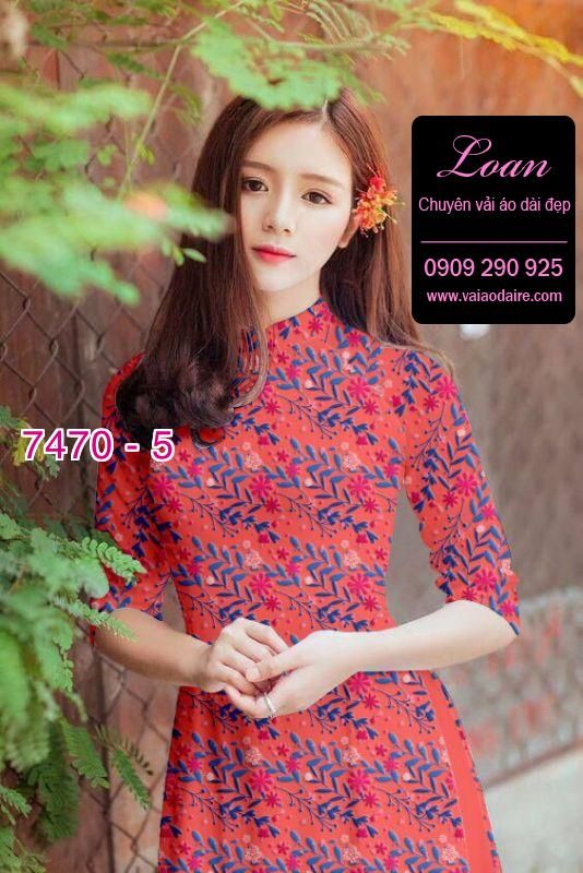 Vải áo dài hoa nhí