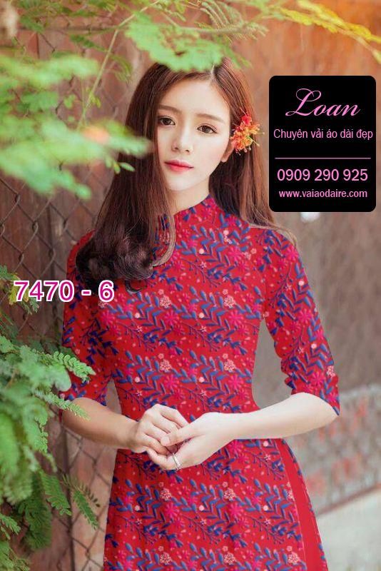 Vải áo dài hoa nhí