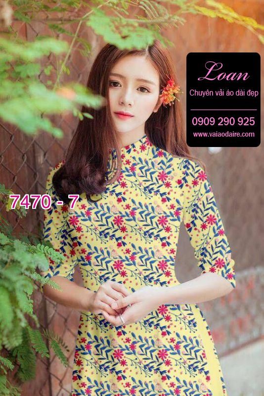 Vải áo dài hoa nhí