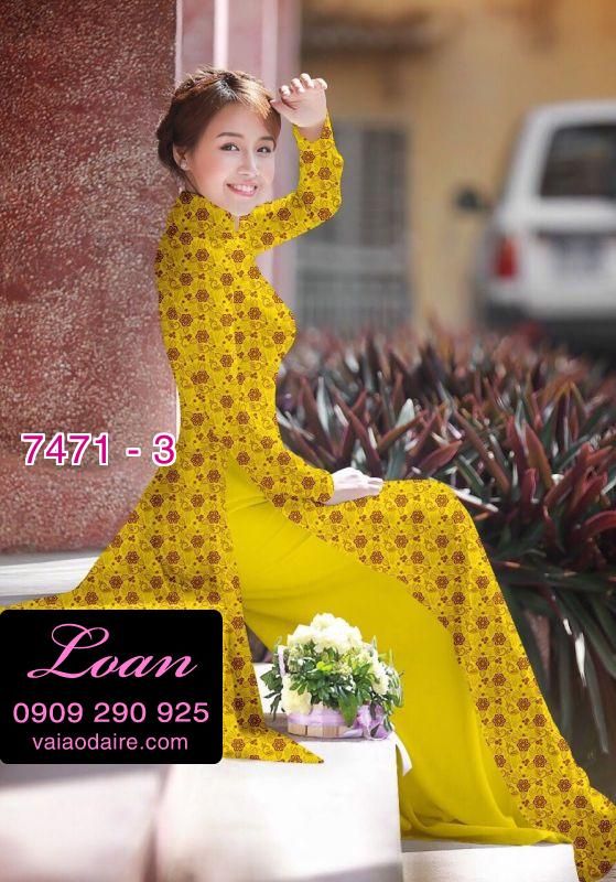 Vải áo dài hoa nhí
