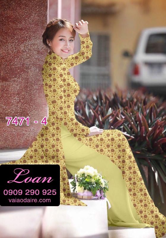 Vải áo dài hoa nhí