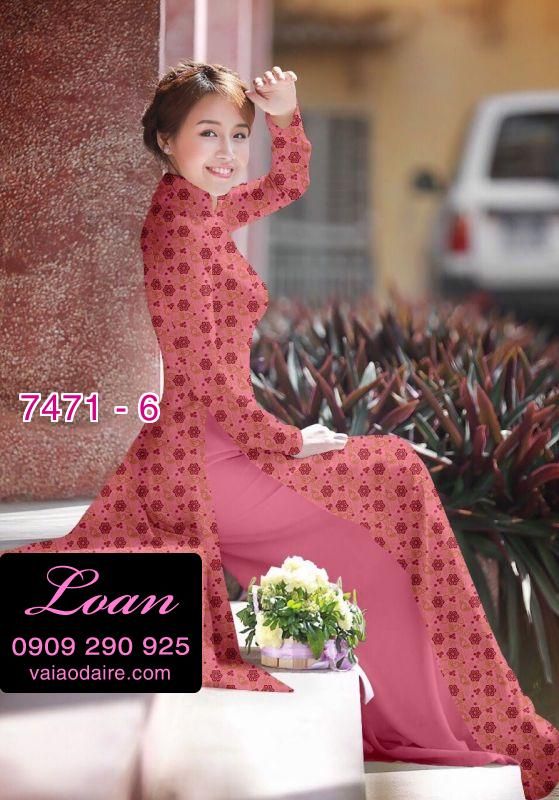 Vải áo dài hoa nhí