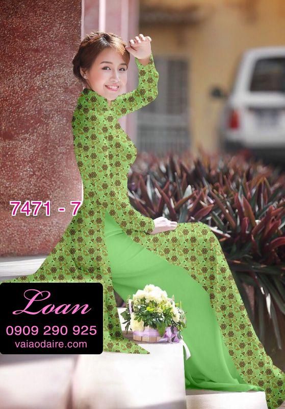 Vải áo dài hoa nhí