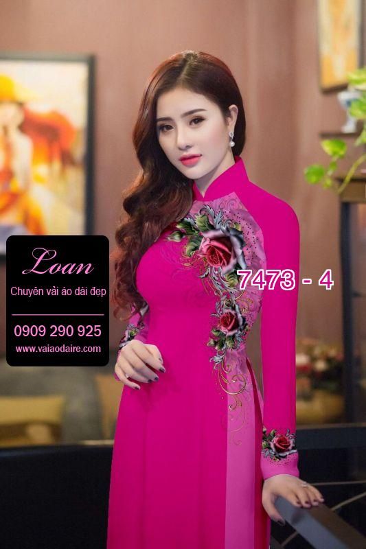 Vải áo dài hoa dây