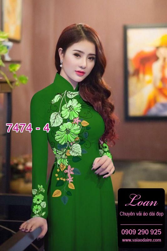 Vải áo dài hoa dây