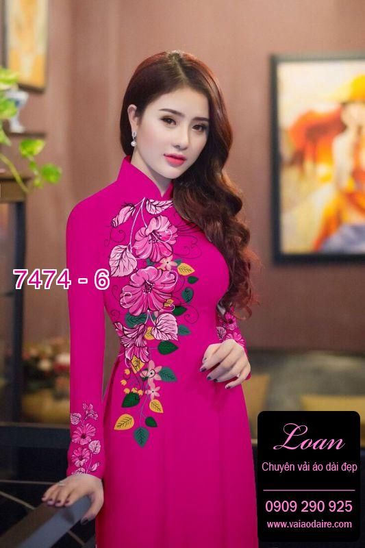 Vải áo dài hoa dây