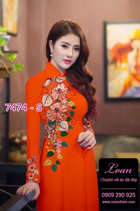 Vải áo dài hoa dây