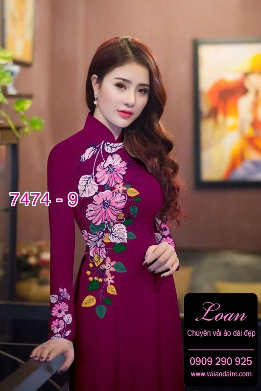 Vải áo dài hoa dây