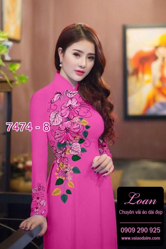 Vải áo dài hoa dây