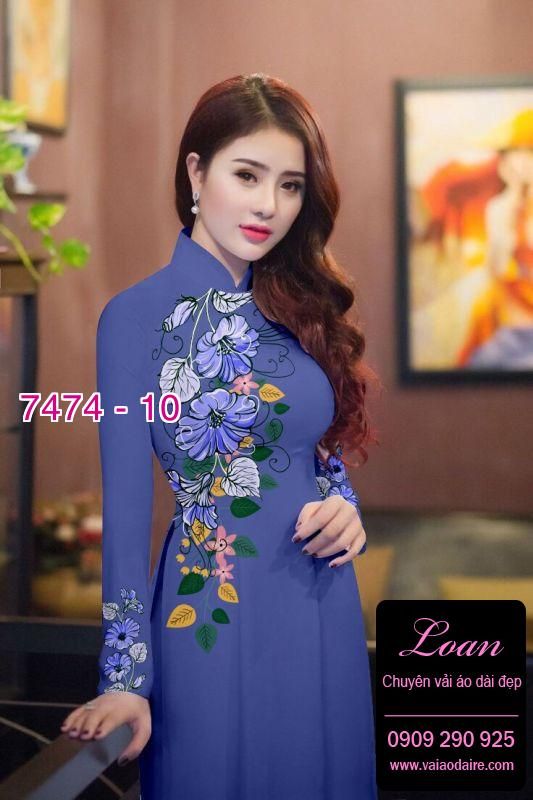 Vải áo dài hoa dây