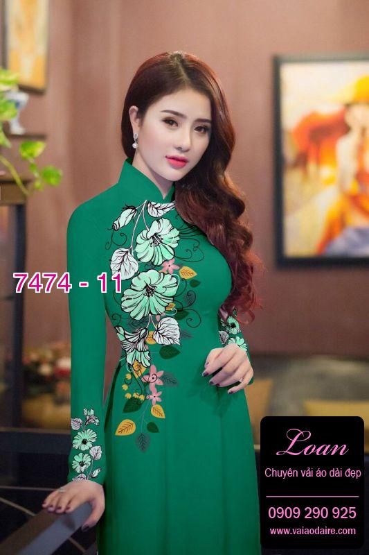 Vải áo dài hoa dây