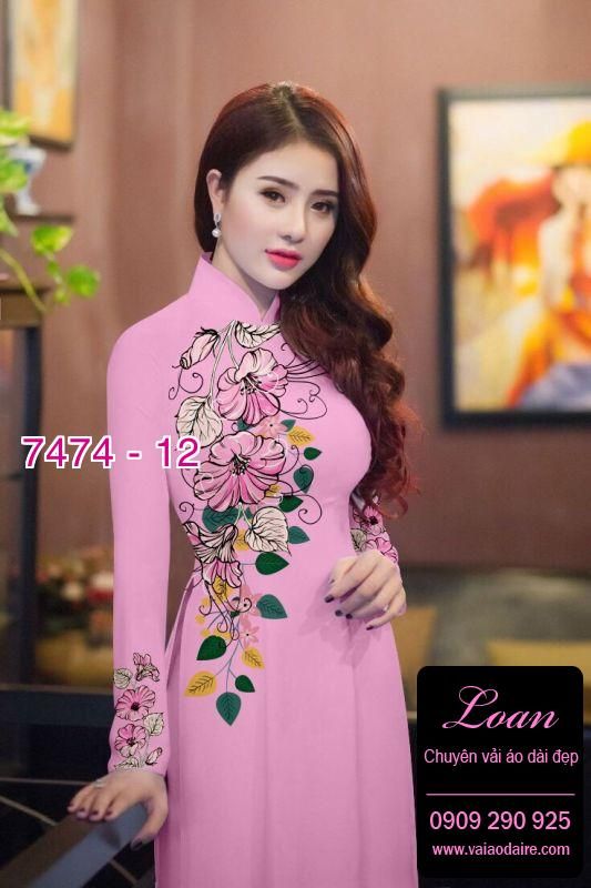 Vải áo dài hoa dây