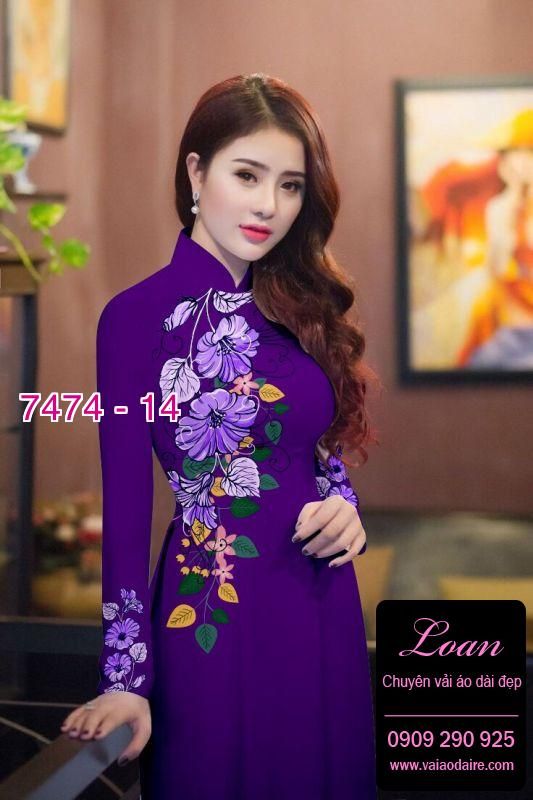Vải áo dài hoa dây
