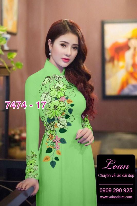 Vải áo dài hoa dây