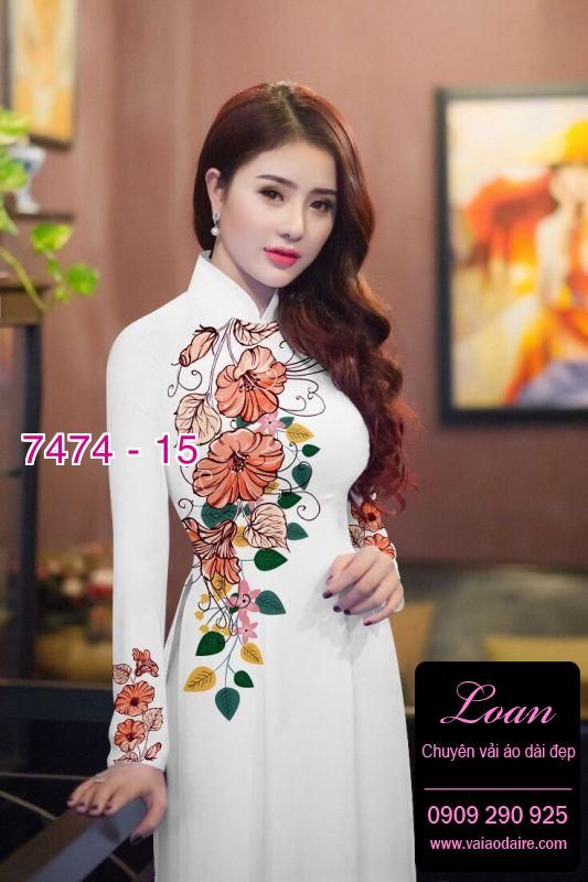 Vải áo dài hoa dây