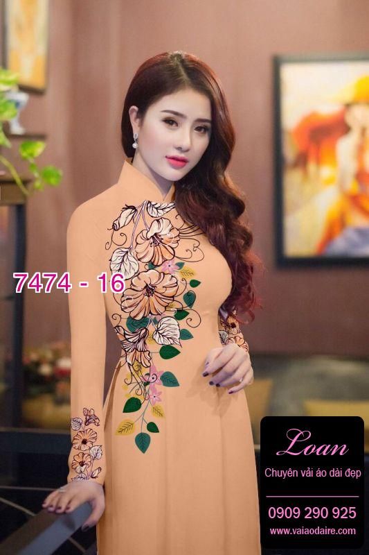 Vải áo dài hoa dây