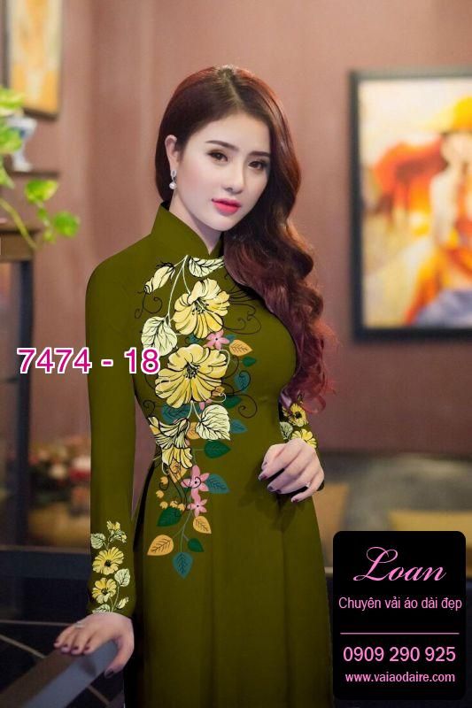 Vải áo dài hoa dây