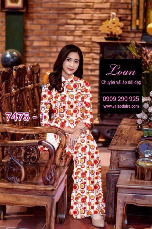 Vải áo dài chấm bi
