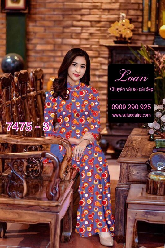 Vải áo dài chấm bi