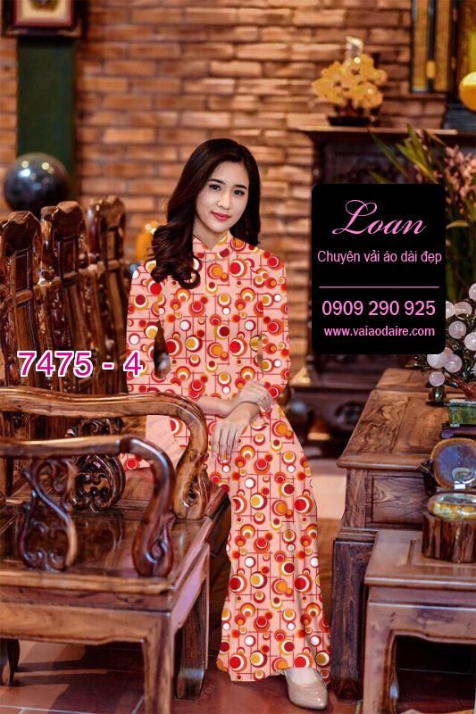 Vải áo dài chấm bi