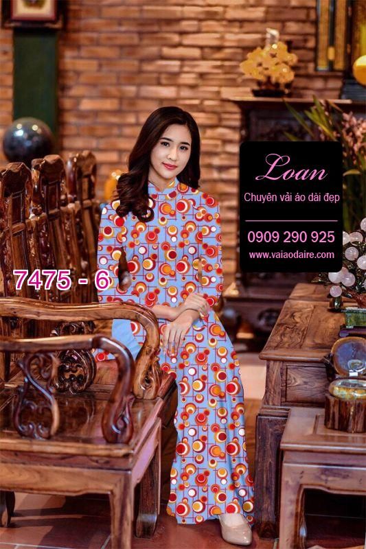 Vải áo dài chấm bi