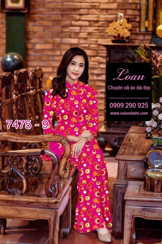 Vải áo dài chấm bi