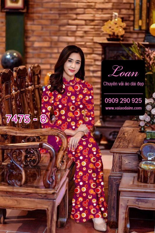 Vải áo dài chấm bi