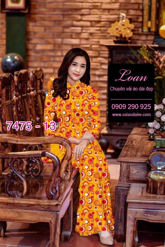 Vải áo dài chấm bi