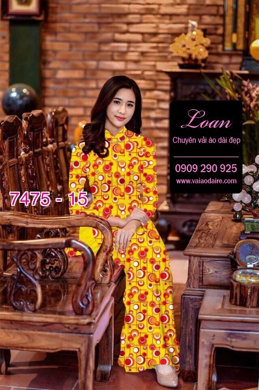 Vải áo dài chấm bi