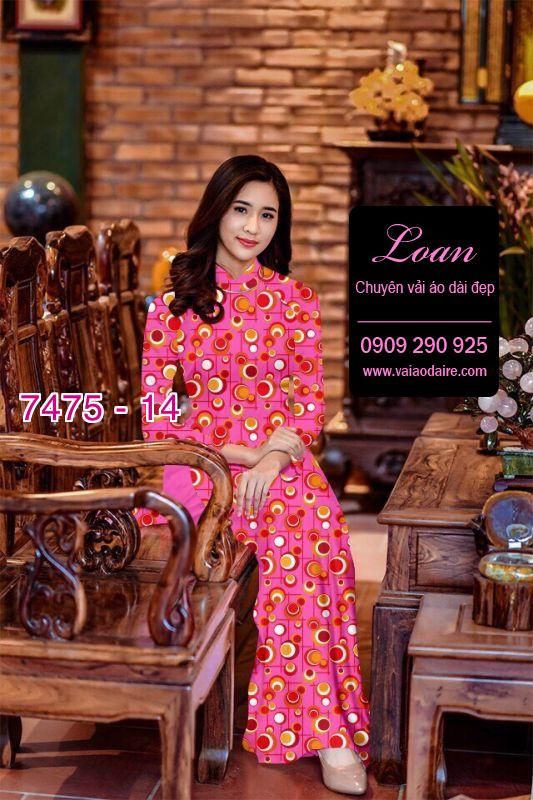 Vải áo dài chấm bi
