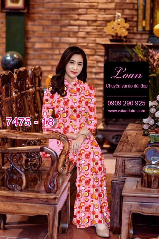 Vải áo dài chấm bi