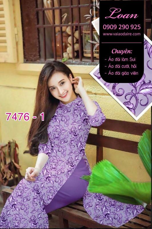 Vải áo dài hoa nhí Vải áo dài hoa nhí