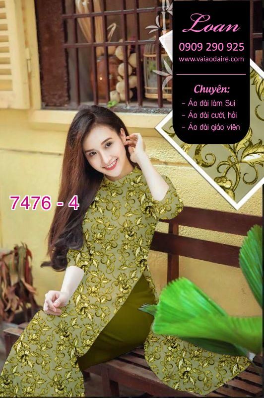 Vải áo dài hoa nhí Vải áo dài hoa nhí