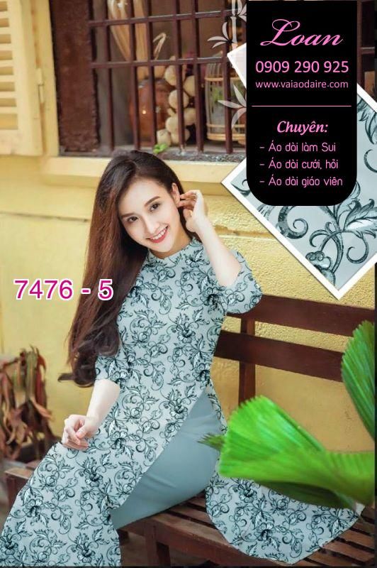 Vải áo dài hoa nhí Vải áo dài hoa nhí