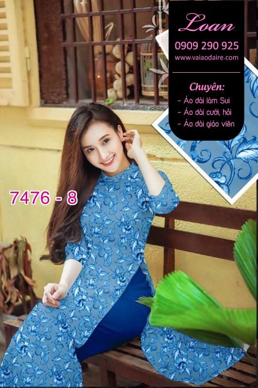 Vải áo dài hoa nhí Vải áo dài hoa nhí