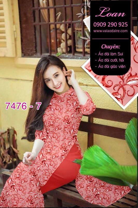 Vải áo dài hoa nhí Vải áo dài hoa nhí