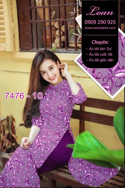 Vải áo dài hoa nhí Vải áo dài hoa nhí