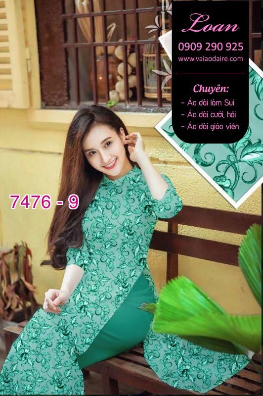 Vải áo dài hoa nhí Vải áo dài hoa nhí