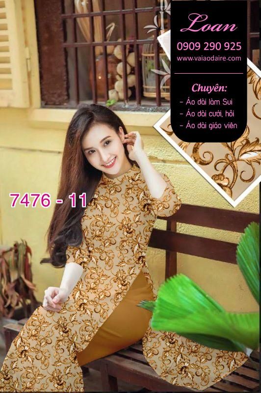 Vải áo dài hoa nhí Vải áo dài hoa nhí