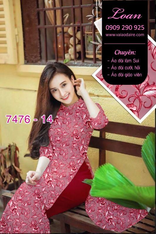 Vải áo dài hoa nhí Vải áo dài hoa nhí