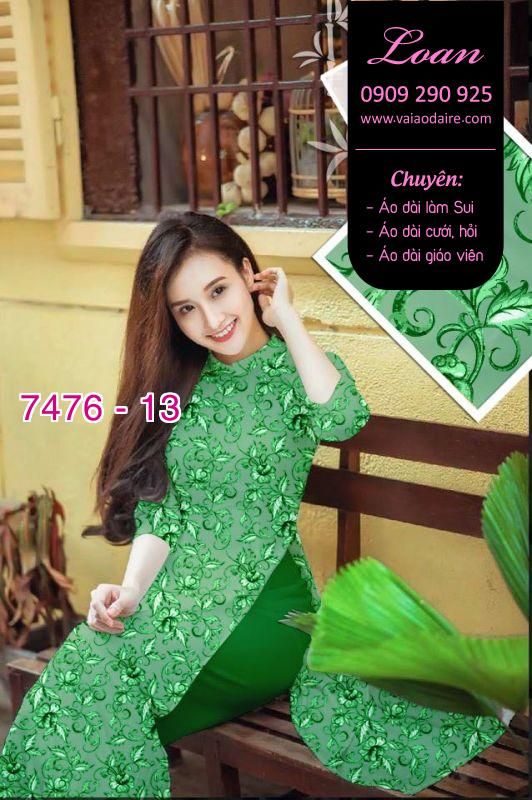 Vải áo dài hoa nhí Vải áo dài hoa nhí