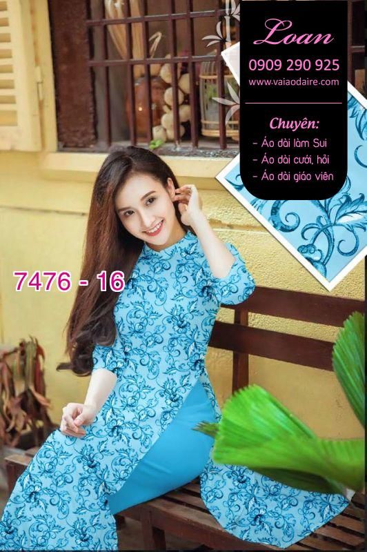 Vải áo dài hoa nhí Vải áo dài hoa nhí