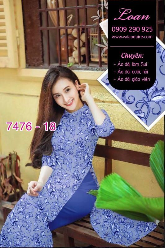 Vải áo dài hoa nhí Vải áo dài hoa nhí
