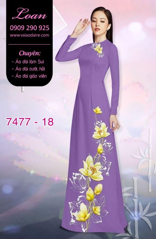 Vải áo dài hoa dây
