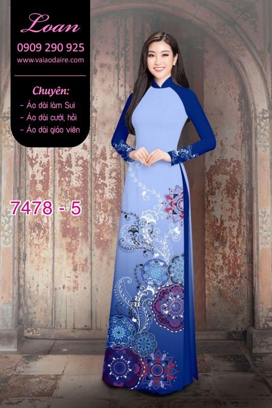 Vải áo dài hoa 3D