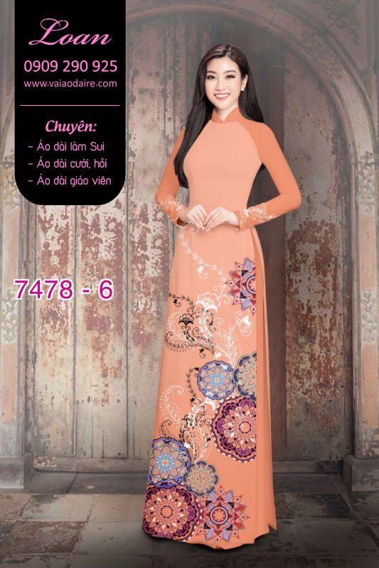 Vải áo dài hoa 3D