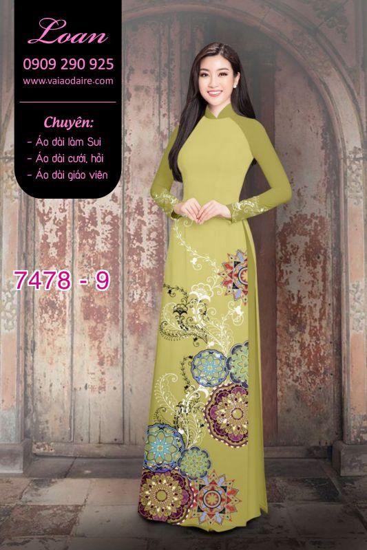 Vải áo dài hoa 3D