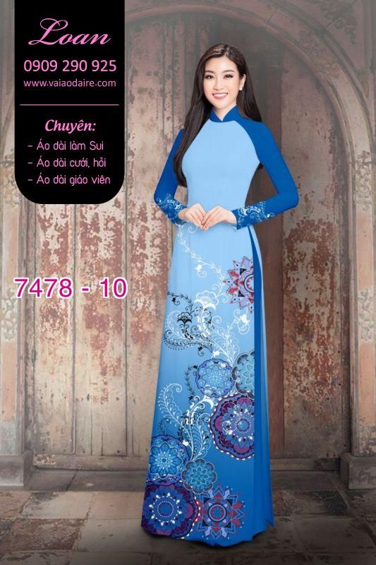 Vải áo dài hoa 3D