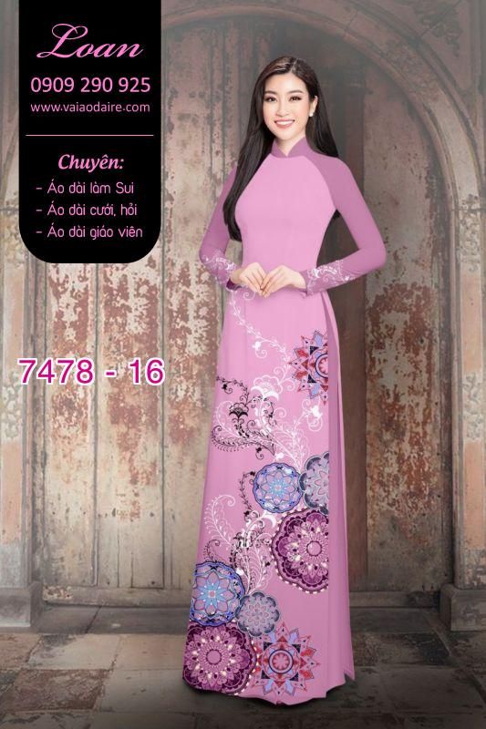 Vải áo dài hoa 3D